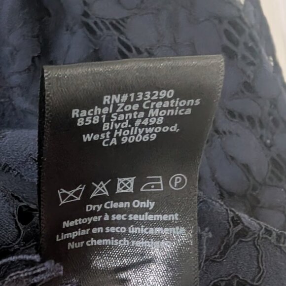 Rachel Zoe | Brody Lace Off-the-Shoulder Blouse in Navy - Picture 9 of 11